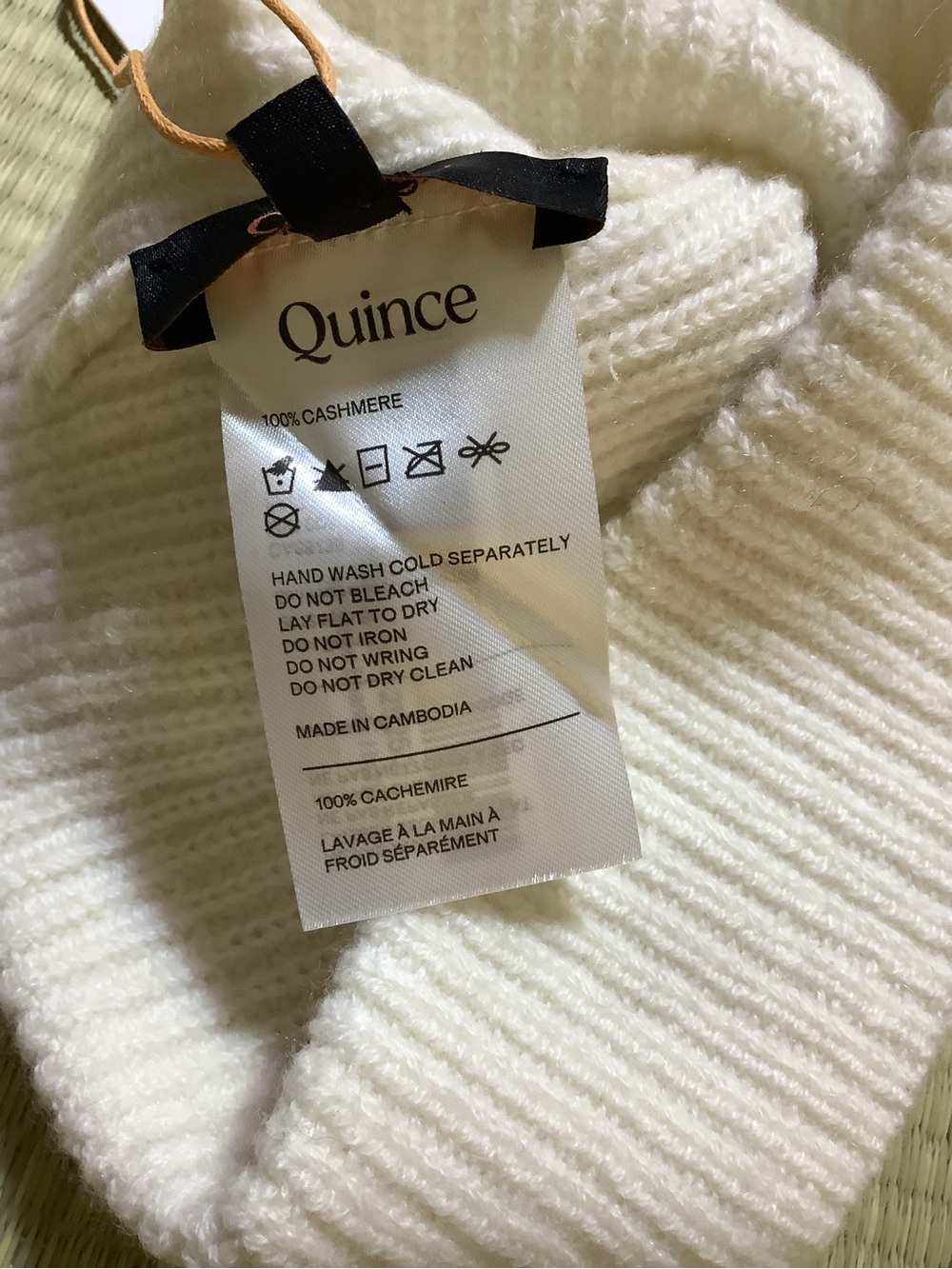 Quince Mongolian Cashmere Ribbed Knit Beanie - Picture 4 of 7